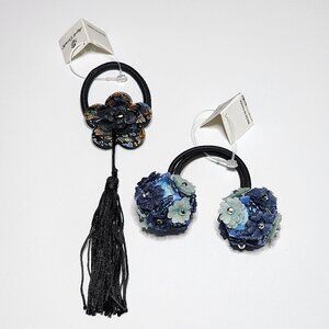 April Cornell black & blue  hair tie bundle